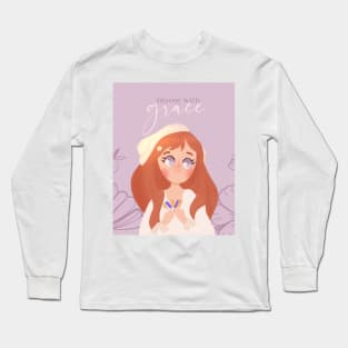 Cute girl illustration Long Sleeve T-Shirt